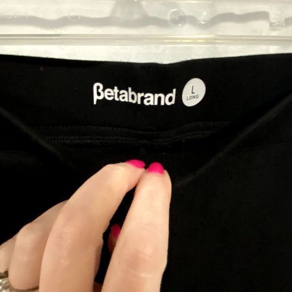 Betabrand Women's Straight-Leg‎ Classic Dress Yoga Pant Size Large Long W1550-BK - Picture 3 of 7